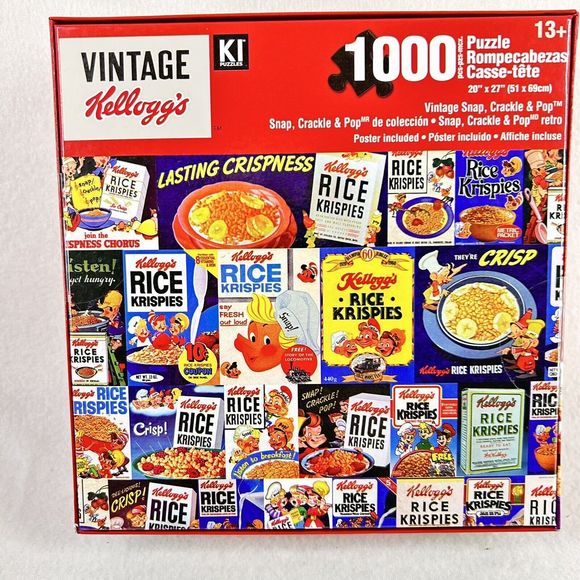 Vintage Kelloggs Happy Hostess Collage 1000 Piece Puzzle w Poster - Picture 3 of 6